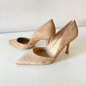 NWOT Ann Taylor Azra Suede Pumps Heels Light Brown Posh Camel Size 10